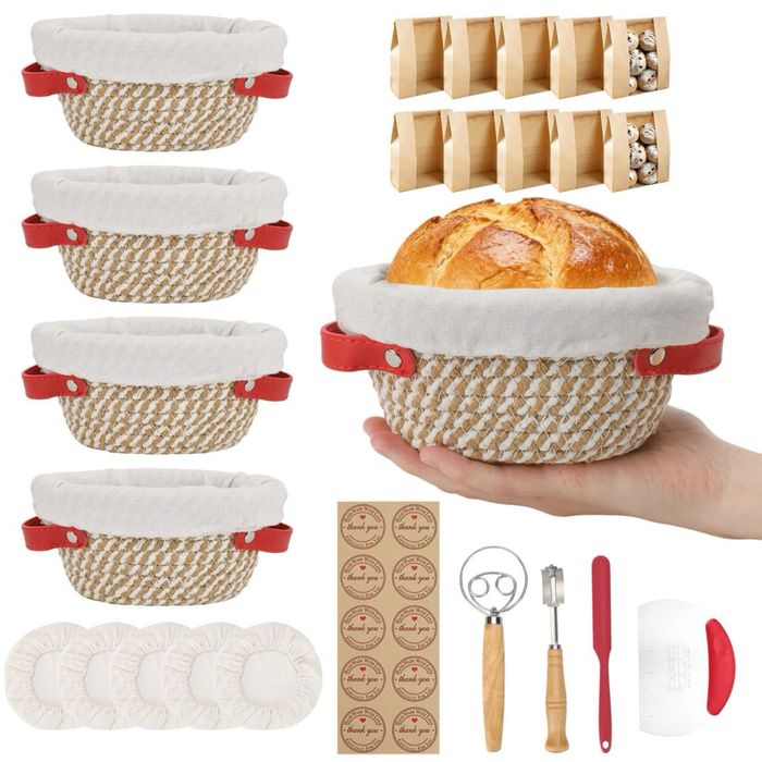 Set complet pentru paine cu maia - cosuri & accesorii