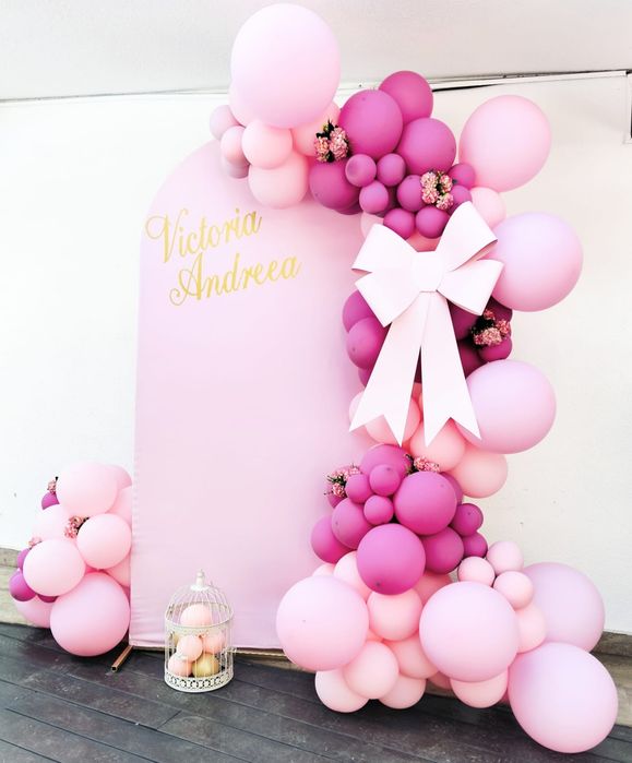 Arcada, Cifre 18, Decor baloane heliu, majorat, botez, nunta
