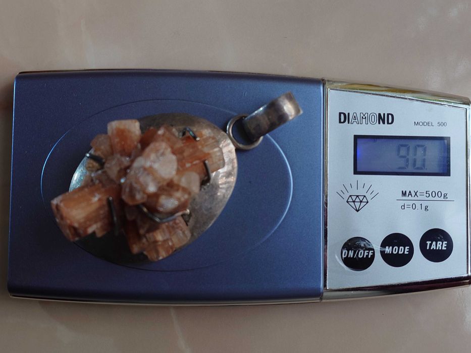 Pandantiv masiv, Argint cu aragonit