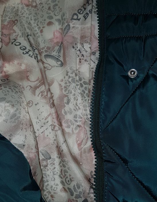 Куртка пуховик изумрудного цвета