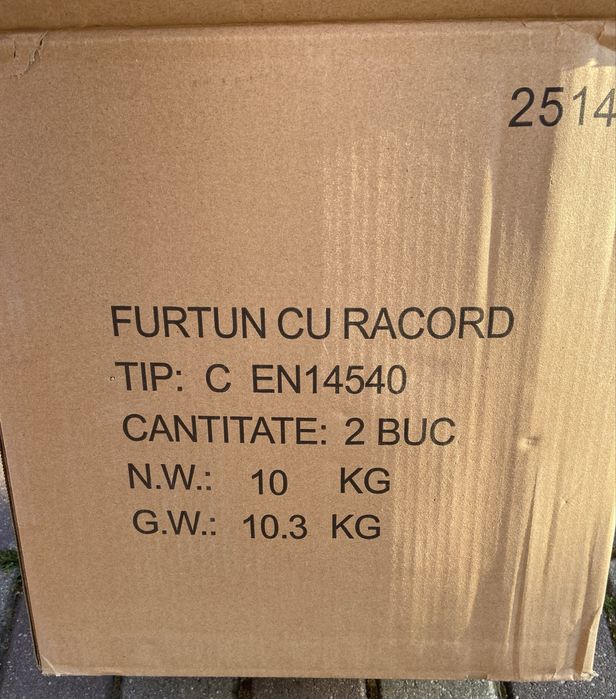 Furtun pompieri profesional 2” 20m EN14540 cu racord – NOU