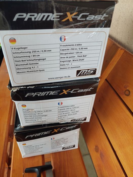 Set 3 mulinete crap/feeder ms range prime x-fast 8000