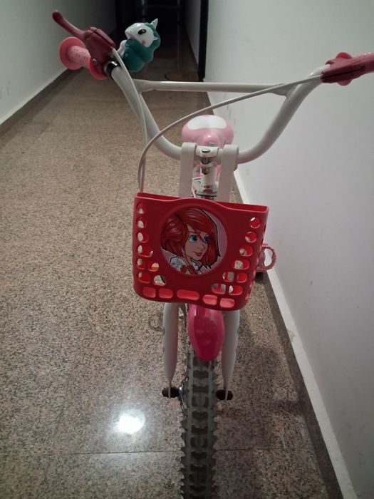 Bicicleta fetita  alb - roz 16'
