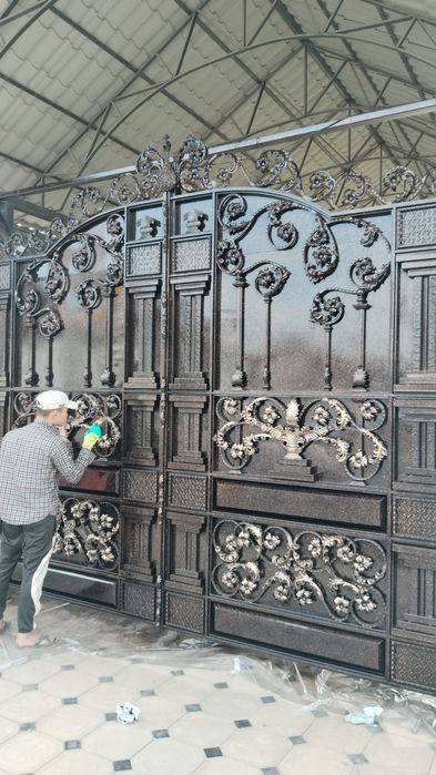 Покраска ворота и ограждения