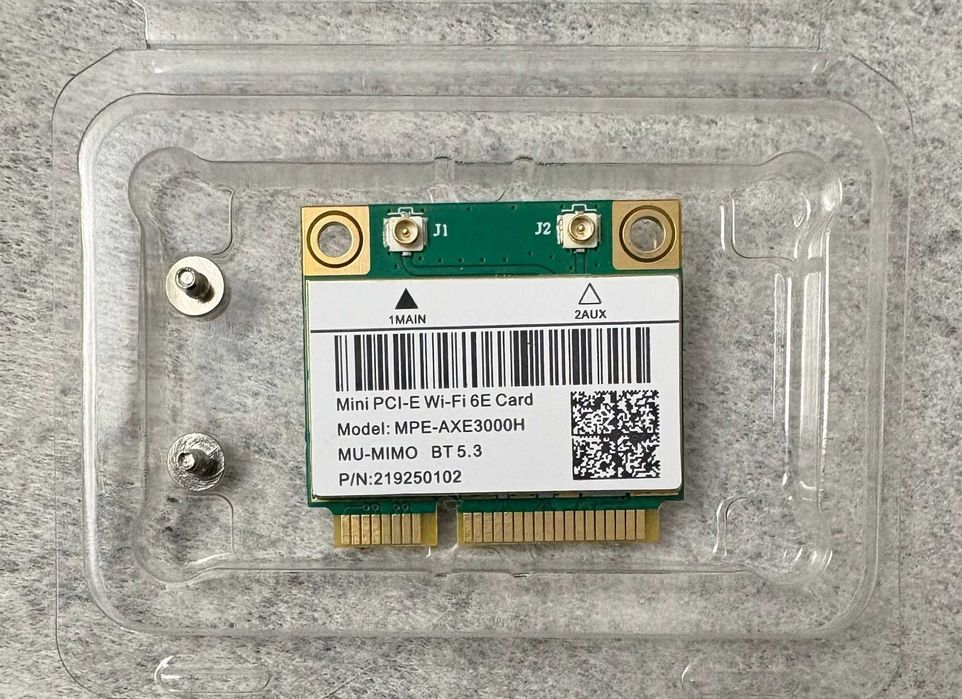 Placă Rețea Wi-Fi 6E Intel AX210, Tri-Band, Bluetooth 5.3, Mini PCI-E, NOUĂ