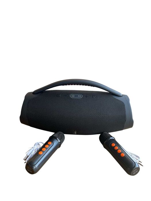 Колонка BOOMS BOX 3 Bluetooth LED FM радио 2 микрофона