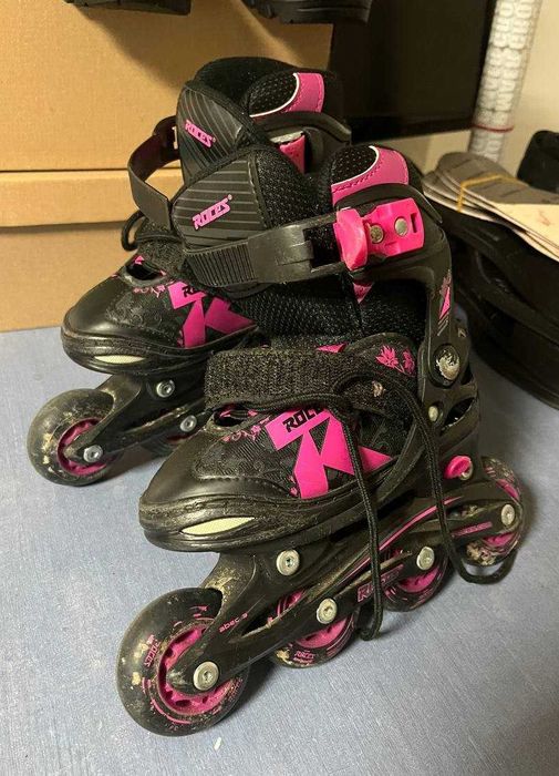 Role copii Roces Jokey 3 Girl Black/Pink Marime 26-29 (165-185 mm)