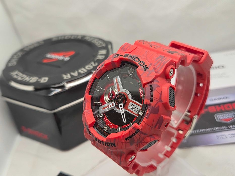 Ceas Sport Casio g shock Ga110 - sl RED  Grafic  .Nou, Garantie 2 ani