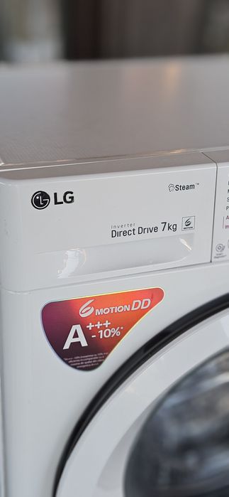 Mașină de spălat LG Slim 7kg – Steam, Direct Drive, 1200 rpm, programe copii/Rapid