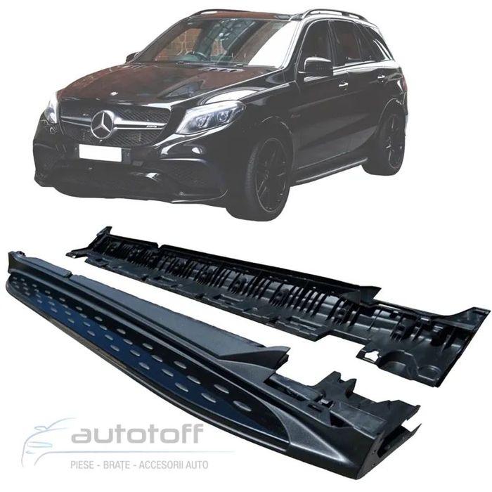 Praguri laterale Mercedes ML GLE W166 (11-18) din aluminiu Black Design
