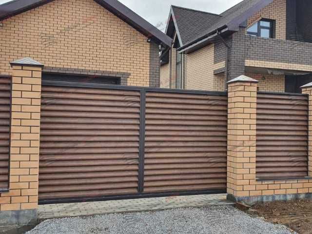 Забор жалюзи горизонтальный