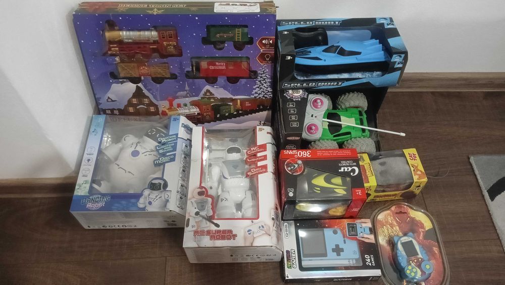 9бр детски бебешки играчки робот лодка кола бъги дистанционно влак