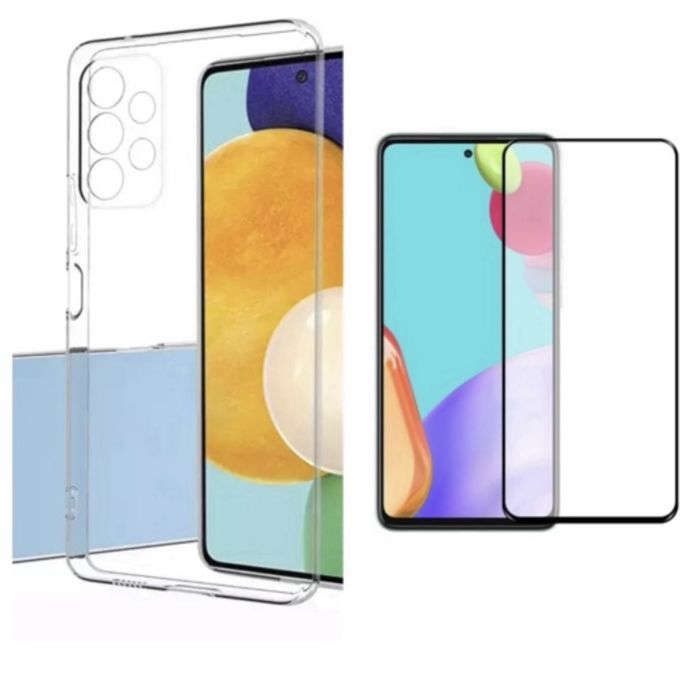 Husa Silicon Safe Case si Folie Sticla 8D Samsung A53/A23/A54/A55/A56