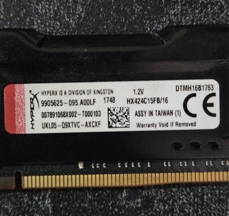 Оперативка HiperX Fury 16Gb 2400Mhz DDR4