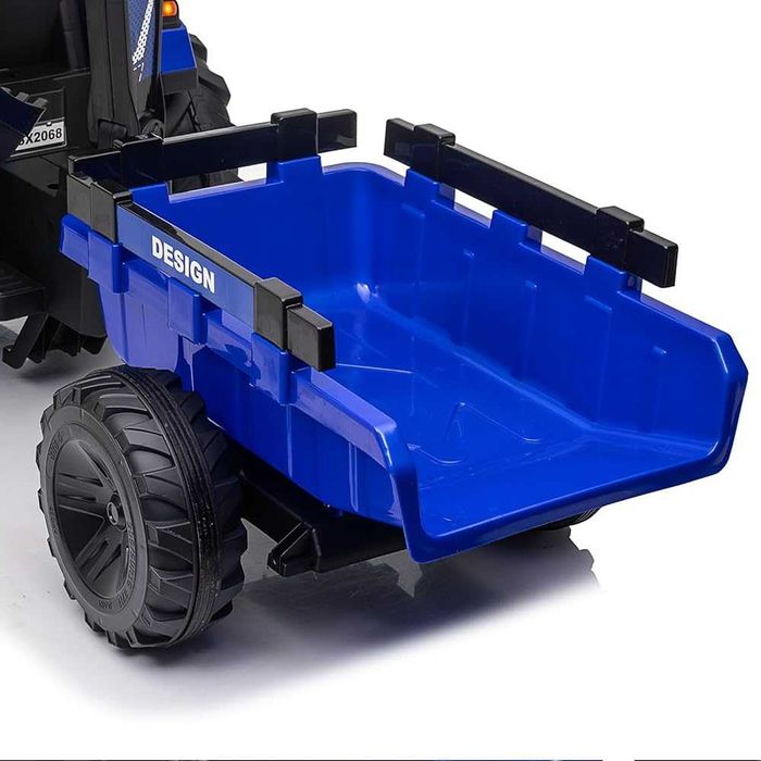 Tractor electric Kinderauto 720-T, 2x 45W 12V, cupa si incarcator Blue