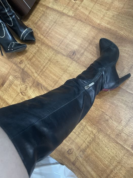 Сапоги кожаные