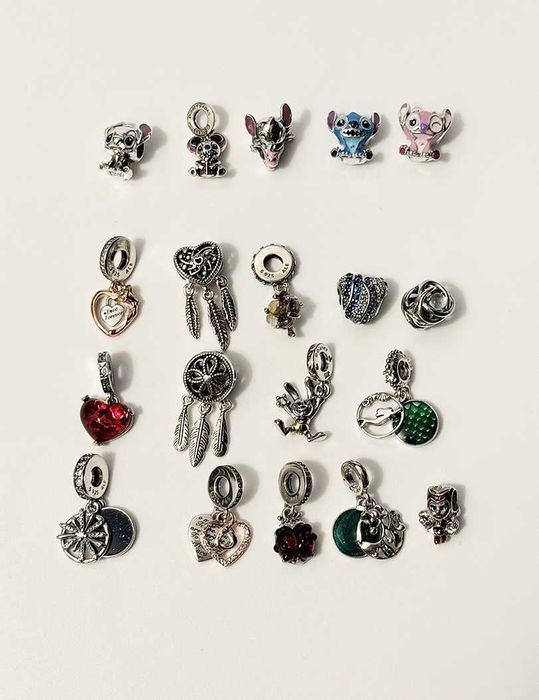 19 talismane Pandora argint - vând la bucată SAU lot