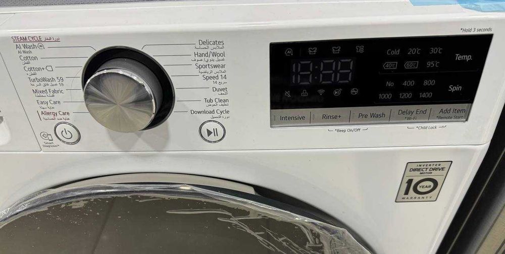 Стиральная машина LG 11 кг F4Y5EYGYWV AI DD Inverter Steam TurboWash