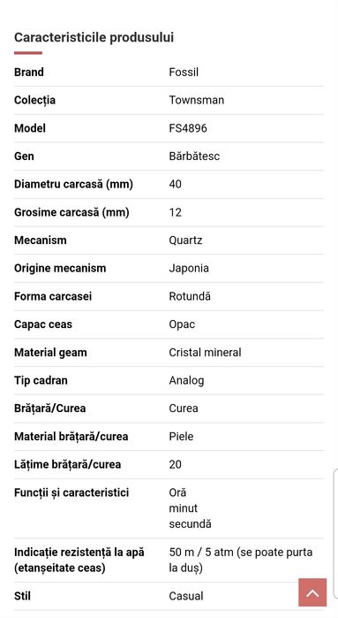 Ceas Fossil FS 4896, NOU