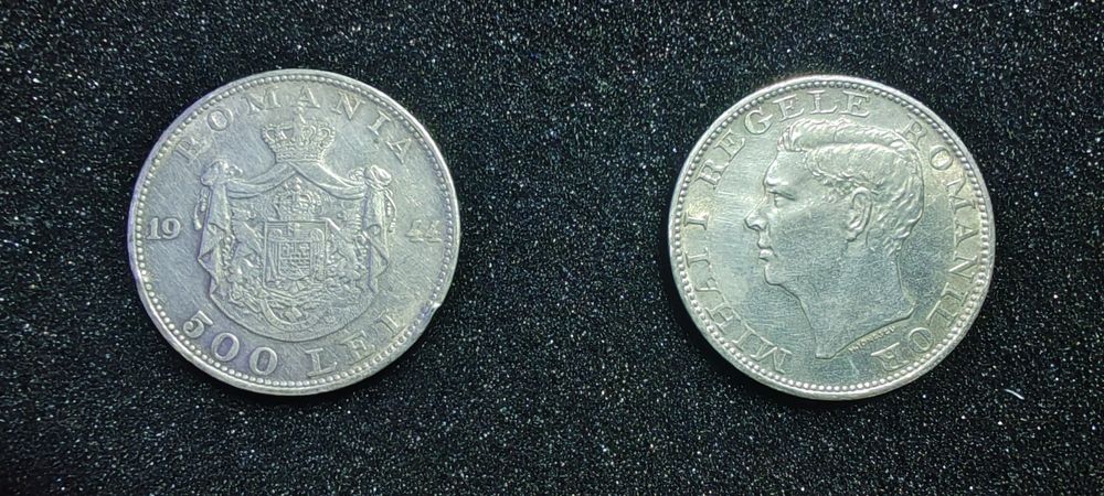 2 monede argint România 500 Lei 1944 – calitate excelentă