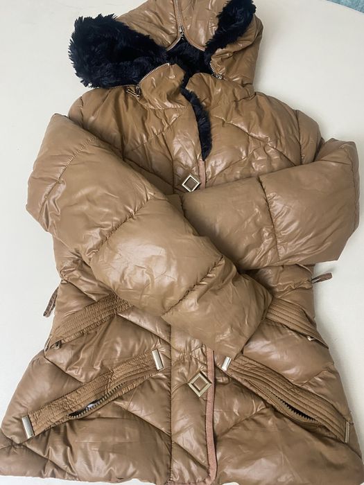 Теплая куртка женская с поясом, пуховик, болоньевая ko'ylagi