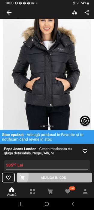 Vând geaca dama Pepe jeans london