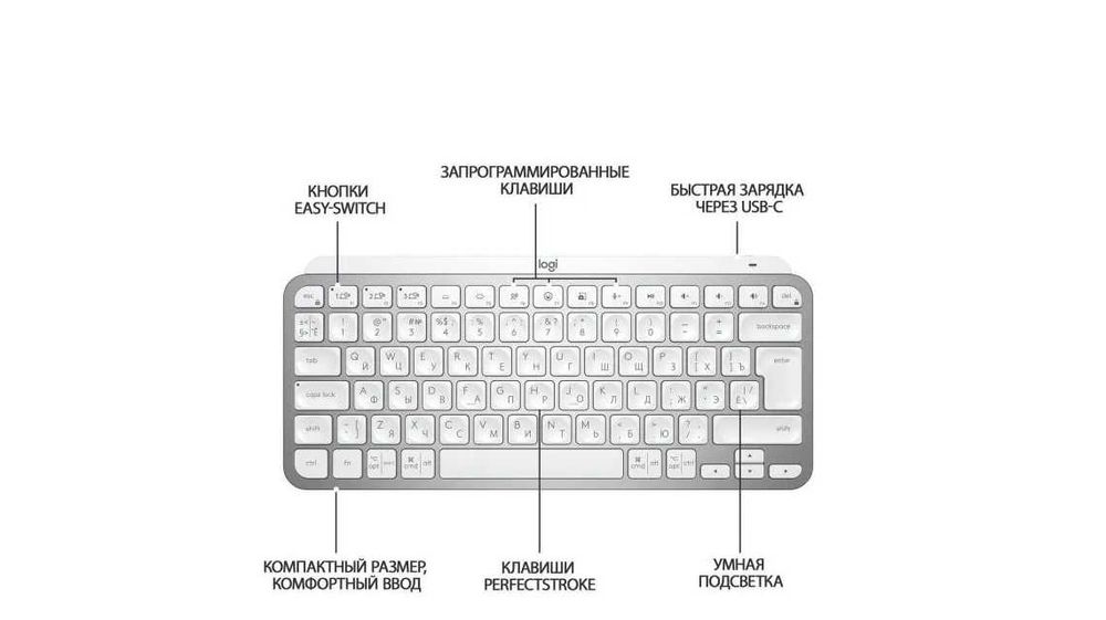 Logitech MX Keys Mini белый