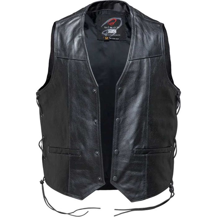 Vesta moto Noua din piele de vaca Black Rocker