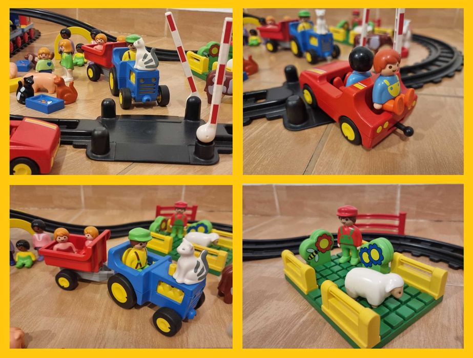 Tren Playmobil set mare cu masini, accesorii, oameni