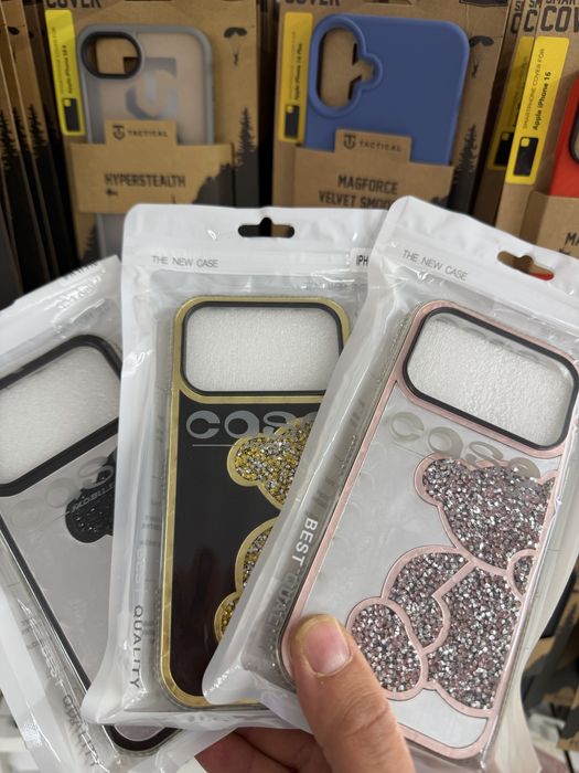 iPhone 17 Pro,iPhone 17 Pro Max Tedy Bear блестящ огледален кейс