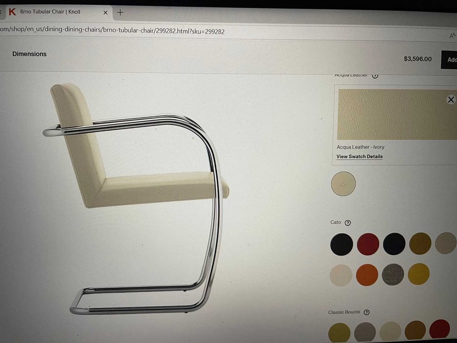 Scaune Brno by Mies van der Rohe for Knoll Studio