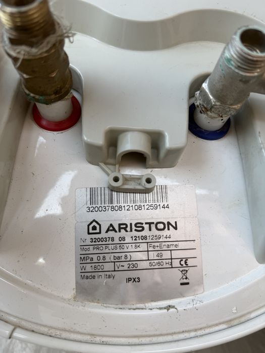 Boiler electric Ariston PRO PLUS 50 V – 50L, 1800W
