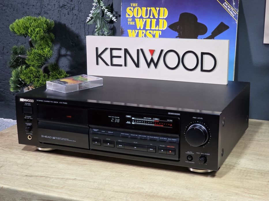 Casetofon deck KENWOOD KX-7030, dual capstan, 3 capete, 3 motoare, hifi stereo