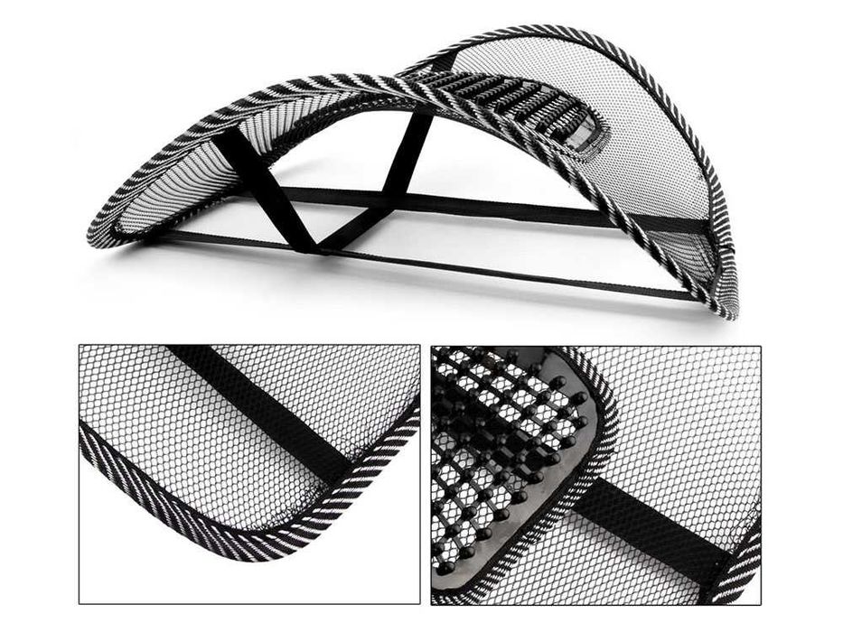 Suport lombar plasa mesh respirabil pentru birou sau masina 40x39 cm