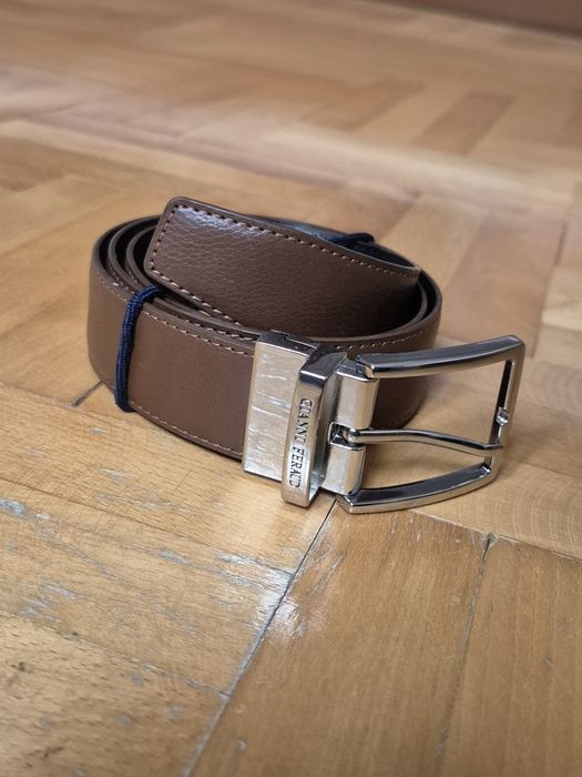 Curea reversibilă Gianni Feraud, Piele Naturală, Bărbați - 95 cm