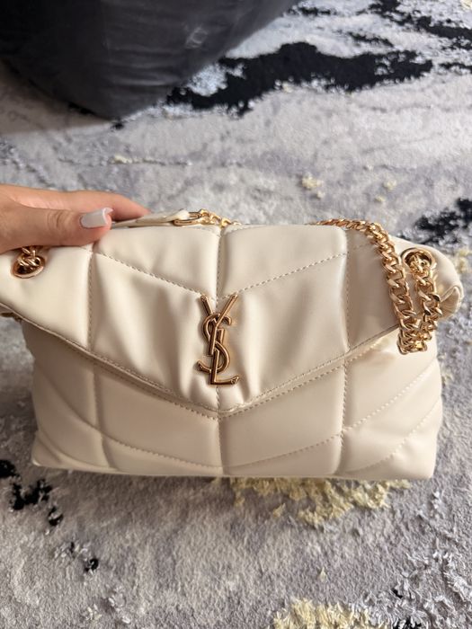 Geanta YSL crem