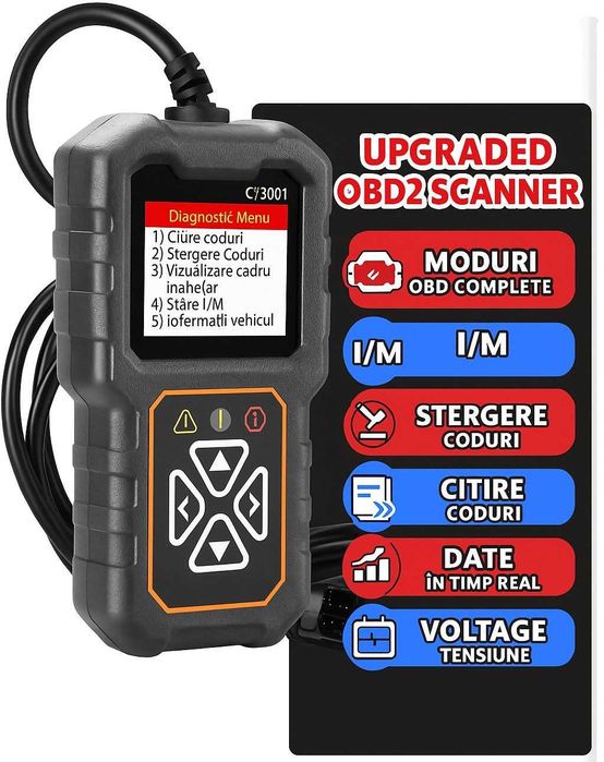 Tester auto diagnoza OBD2 citire stergere coduri CY3001