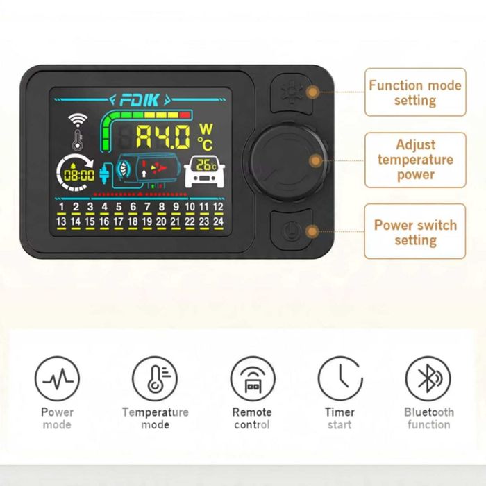 Incalzitor stationar diesel FDIK 8KW, 12V/24V DC sau 230V AC, 5L