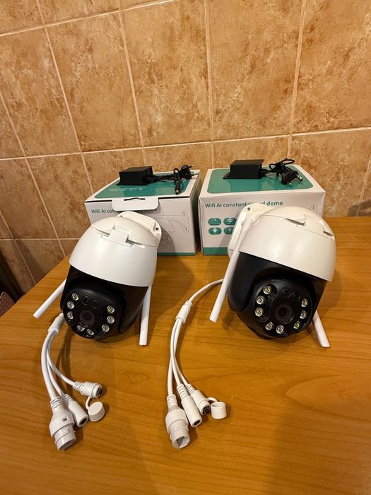 Set 4 camere supraveghere video rotative 2 lentile