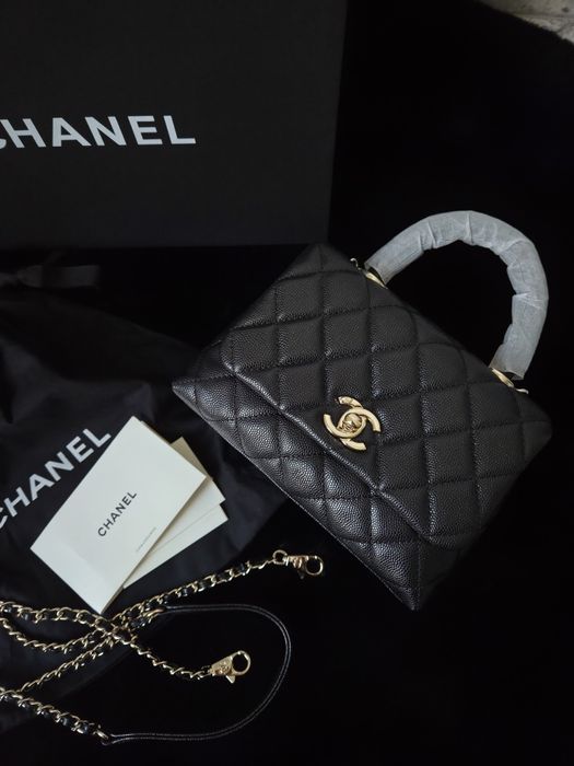 Chanel Mini Coco Handle Bag Gold Hardware
