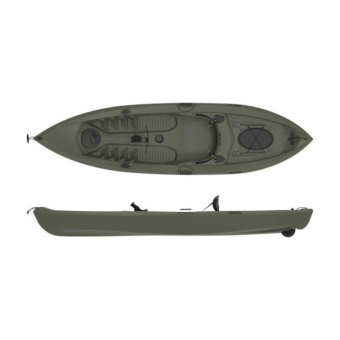 Caiac Axoos - Verde Army, 3.05 m – Ideal lacuri și râuri liniștite