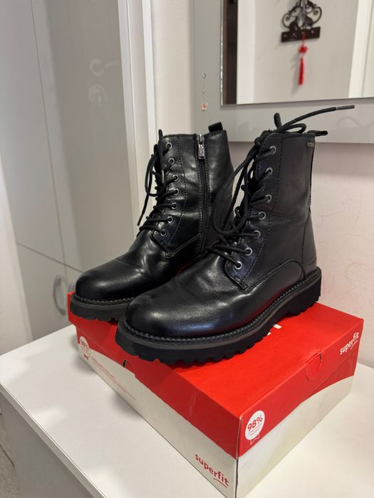 Дамски зимни боти от изкуствена кожа Tom Tailor, черни, 38 номер