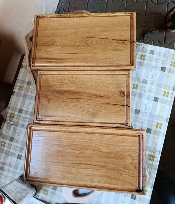 Tocătoare din lemn masiv de nuc/stejar