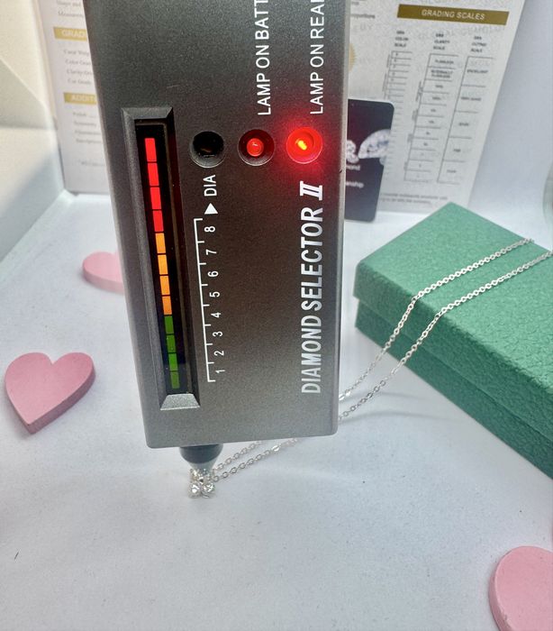 Сребърно колие с мойсанит (диамант) 1.6 карата