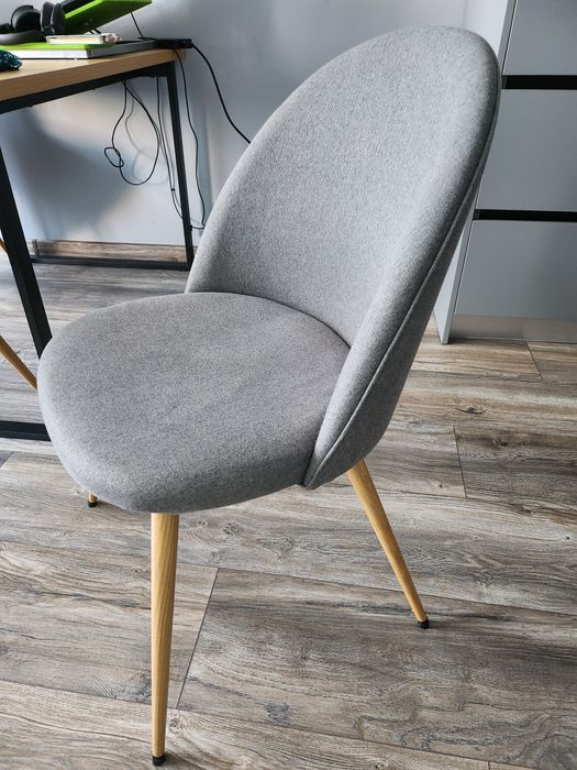 Кухненски стол KOKKEDAL сив/цвят дъб