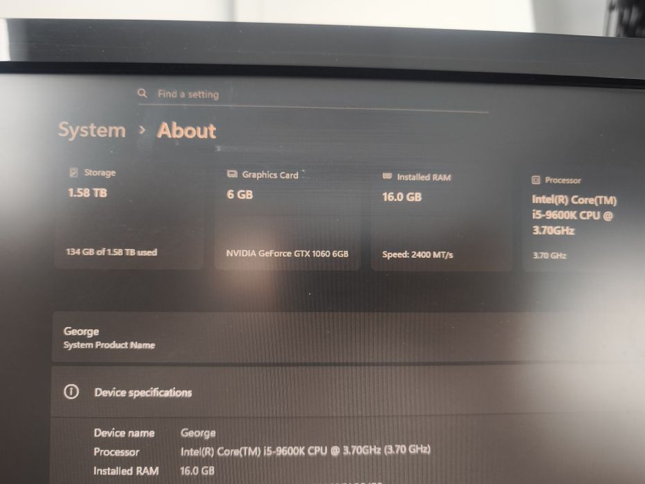 PC gaming mid/ gtx 1060 OC / 16 GB RAM 2tb