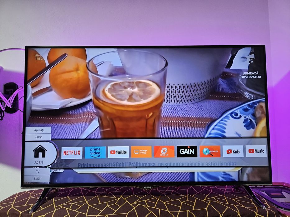 TV 4K UHD Smart Finlux-Netflix,YouTube,Wifi-Impecabil