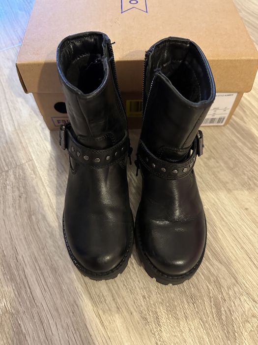Детски кожени черни боти -26 номер
