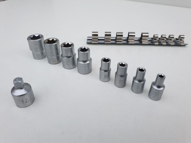 Set / Trusa tubulare E E-URI 9 piese 1/4" 3/8"