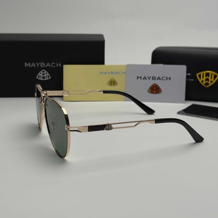Слънчеви очила Aviator Premium Златни със зелени стъкла Класика UV400 CE